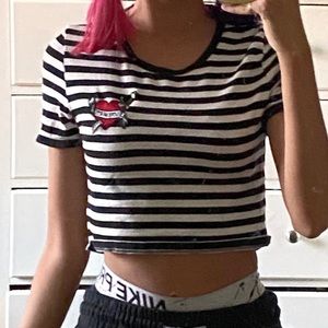 Striped Crop top